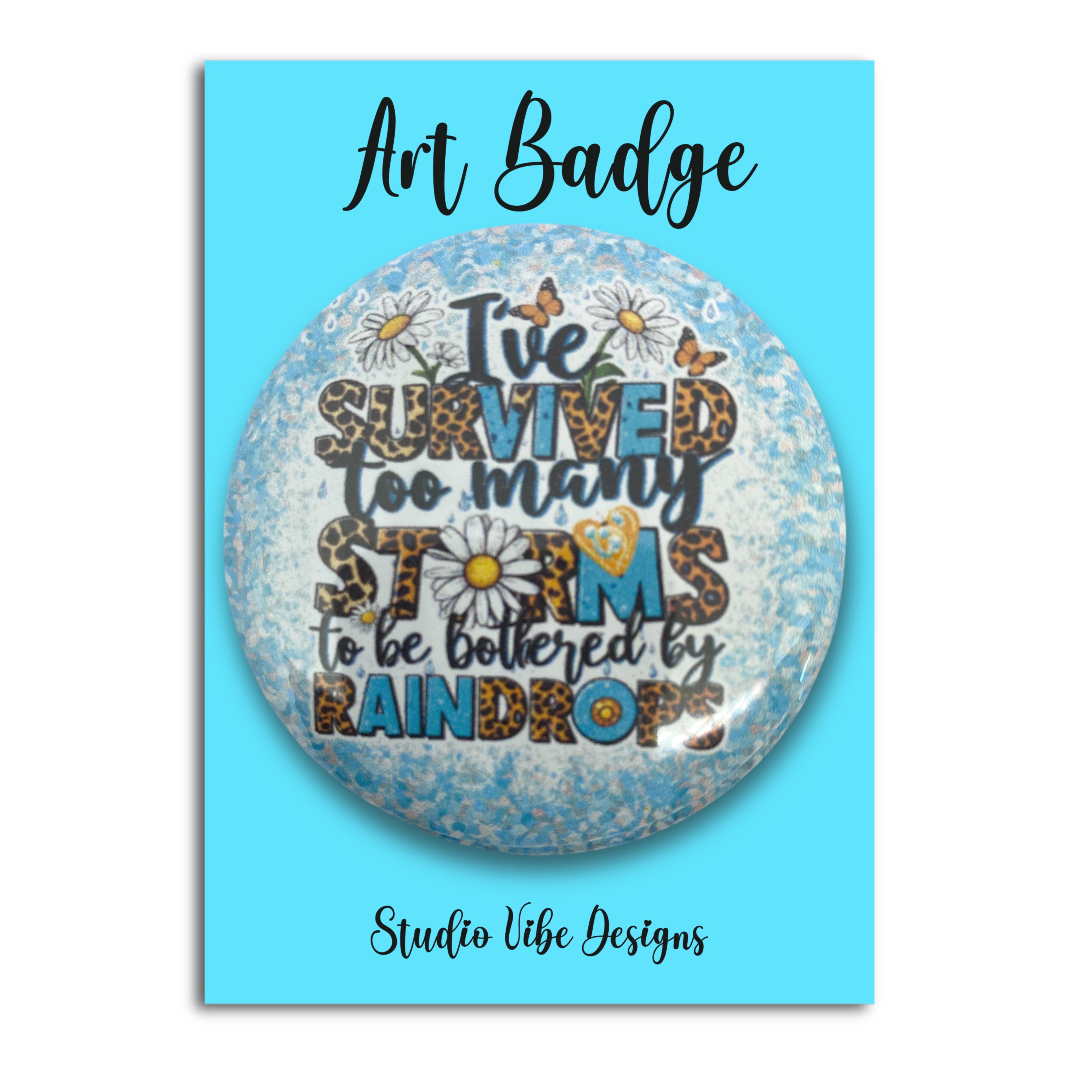 Art Badge - Raindrops