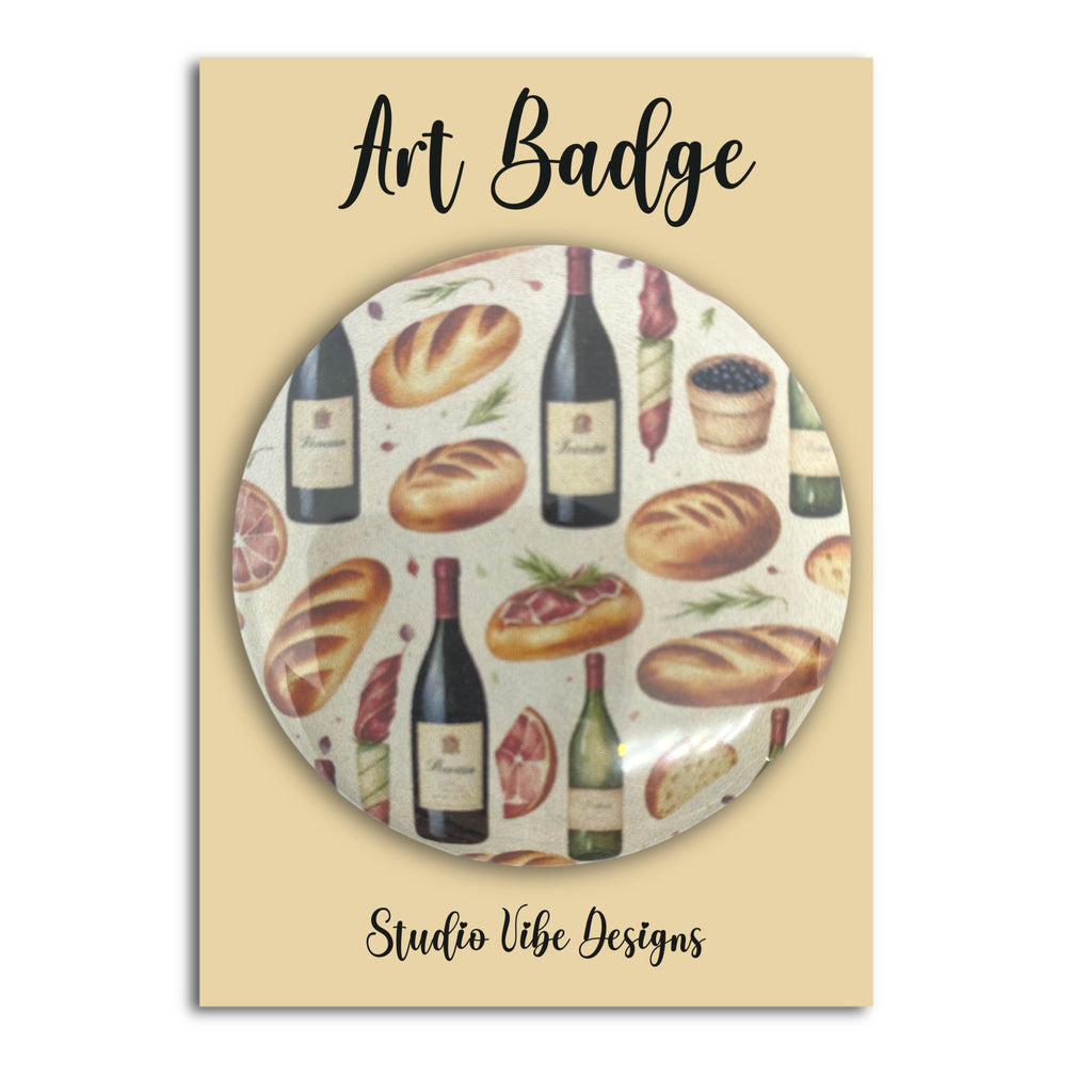 Art Badge - Bottle of Wine