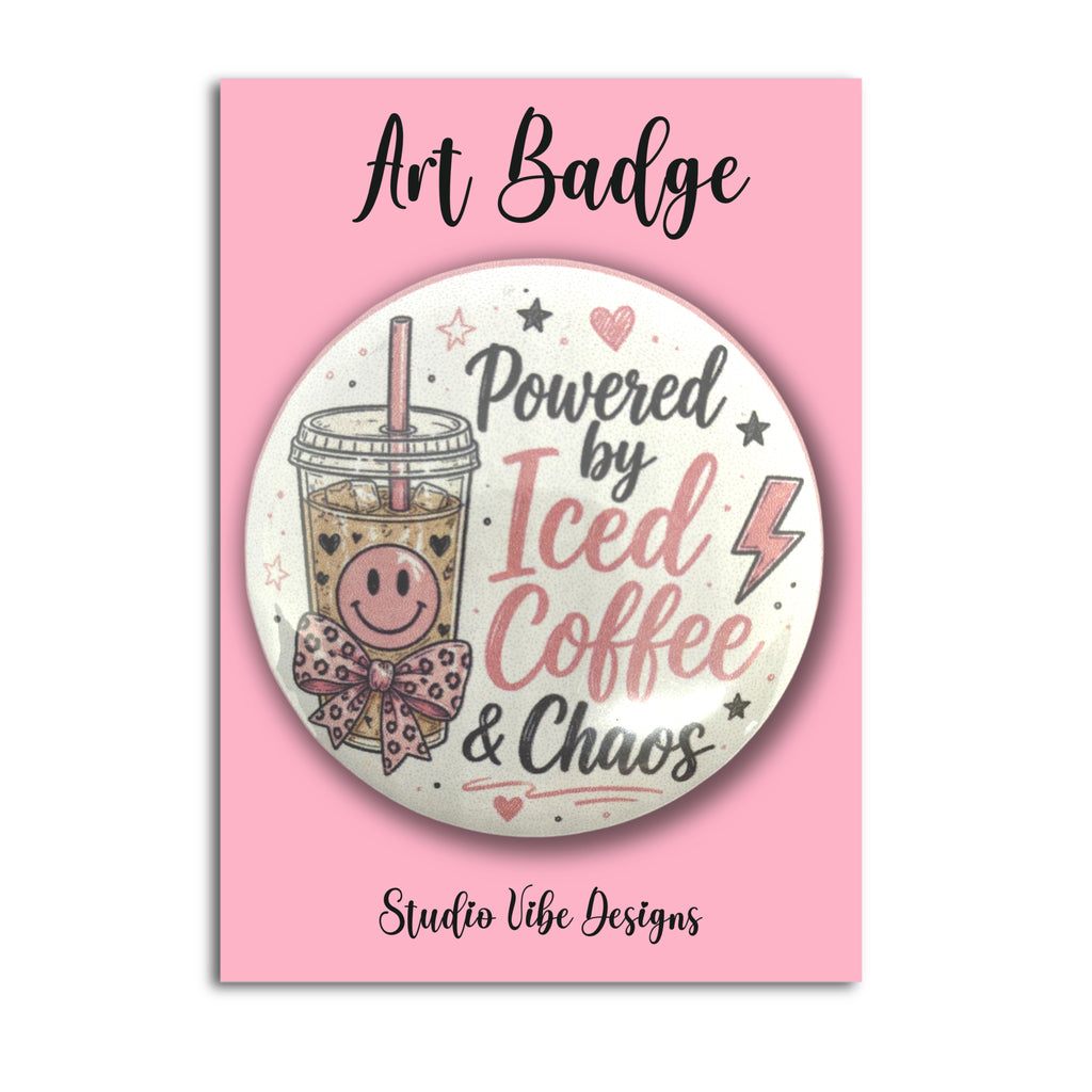 Art Badge - Powered by Iced Coffee